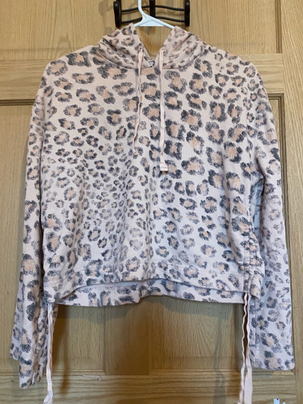 Victoria's Secret Pink and Gray Leopard Hoodie